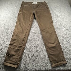 wings+horns‎ Pants Mens 31 Brown Cotton Chino Straight Leg Made in Japan